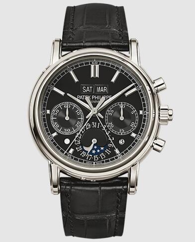 Cheapest Patek Philippe Grand Complications Perpetual Calendar Split-Seconds Chronograph 5204 Watches Prcies Replica 5204P-011 Platinum